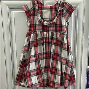 Plaid Kids Dress in Red and Black